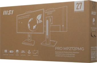 Монитор MSI 27" Pro MP272PMG черный IPS LED 16:9 HDMI M/M Cam матовая HAS Piv 300cd 178гр/178гр 1920x1080 120Hz VGA DP FHD USB 3.9кг - купить недорого с доставкой в интернет-магазине