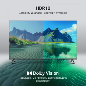 Телевизор QLED Digma 50" DM-LED50UQB31 Google TV Frameless Metal черный/черный 4K Ultra HD 60Hz MEMC DVB-T DVB-T2 DVB-C DVB-S DVB-S2 USB WiFi Smart TV - купить недорого с доставкой в интернет-магазине
