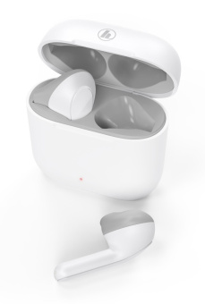 Гарнитура вкладыши Hama Freedom Light белый/серый беспроводные bluetooth в ушной раковине (00184068) - купить недорого с доставкой в интернет-магазине