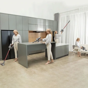 Пылесос ручной Dreame V11 450Вт серый/красный - купить недорого с доставкой в интернет-магазине