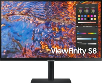 Монитор Samsung 27" ViewFinity S27B800PXIXCI черный IPS LED 16:9 HDMI полуматовая HAS Piv 350cd 178гр/178гр 3840x2160 60Hz DP 4K USB 6.7кг - купить недорого с доставкой в интернет-магазине