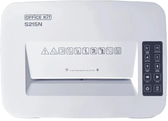 Шредер Office Kit S215N 3,9x38 белый (секр.P-4) фрагменты 22лист. 35лтр. скрепки скобы пл.карты CD - купить недорого с доставкой в интернет-магазине