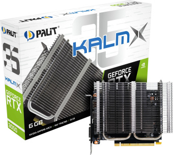 Видеокарта Palit PCI-E 4.0 RTX3050 KALMX NVIDIA GeForce RTX 3050 6Gb 96bit GDDR6 1042/14000 DVIx1 HDMIx1 DPx1 HDCP Ret - купить недорого с доставкой в интернет-магазине