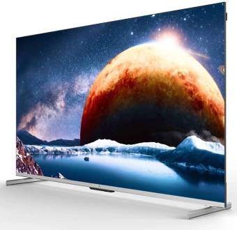 Телевизор QLED Digma Pro 55" Mini LED 55Q Google TV Frameless серебристый 4K Ultra HD 144Hz MEMC DVB-T DVB-T2 DVB-C DVB-S DVB-S2 USB WiFi Smart TV - купить недорого с доставкой в интернет-магазине