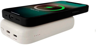 Мобильный аккумулятор Solove Mi W13 10000mAh QC3.0/PD3.0 20W 3A USB-C беспров.зар. белый (W13 WHITE RUS) - купить недорого с доставкой в интернет-магазине