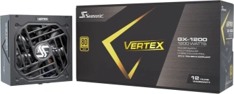 Блок питания Seasonic ATX 1200W Vertex GX-1200 80+ gold (20+4pin) APFC 135mm fan 18xSATA Cab Manag RTL - купить недорого с доставкой в интернет-магазине