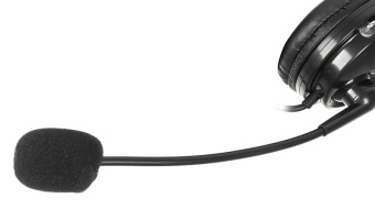 Наушники с микрофоном A4Tech HS-7P черный 2.5м накладные оголовье - купить недорого с доставкой в интернет-магазине