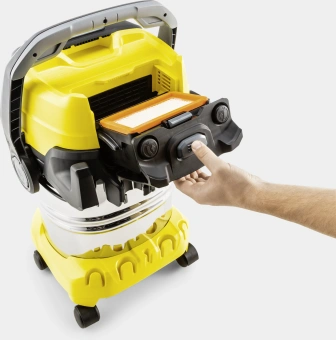 Строительный пылесос Karcher WD 6 P S V-30/6/22/T 1300Вт (уборка: сухая/влажная/выдув/сбор воды) желтый - купить недорого с доставкой в интернет-магазине