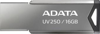 Флеш Диск A-Data 16GB UV250 AUV250-16G-RBK USB2.0 серебристый - купить недорого с доставкой в интернет-магазине