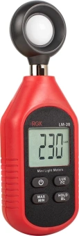 Люксметр RGK LM-20 портативный красный/черный (776301) - купить недорого с доставкой в интернет-магазине