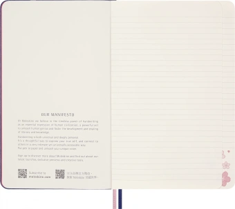 Блокнот Moleskine LIMITED EDITION SAKURA LESU08QP060 Large 130х210мм обложка текстиль 176стр. линейка синий 2025 - купить недорого с доставкой в интернет-магазине