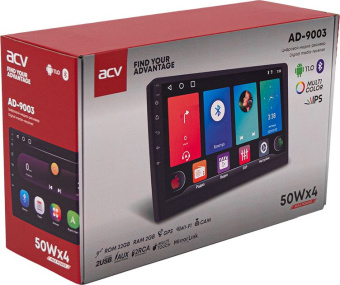 Автомагнитола ACV AD-9003 (V2) 2DIN 4x50Вт USB 2.0 AUX 2048Mb Android 9" WiFi 2 (41394) - купить недорого с доставкой в интернет-магазине