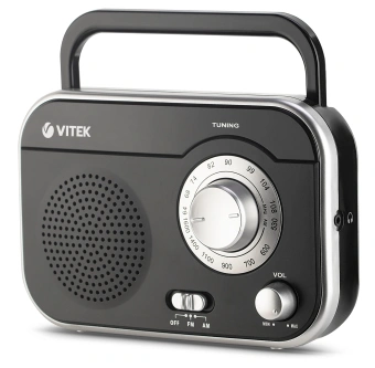 Радиоприемник настольный Vitek VT-3593 черный - купить недорого с доставкой в интернет-магазине