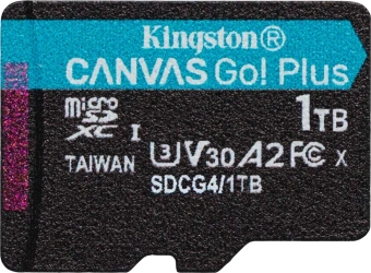 Флеш карта microSDXC 1TB Kingston SDCG4/1TBSP Canvas Go! Plus V10 A2 w/o adapter - купить недорого с доставкой в интернет-магазине