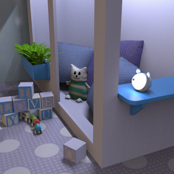 Ночник Gauss NN7026 мышка голубой - купить недорого с доставкой в интернет-магазине