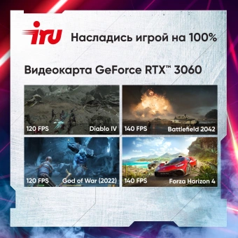 ПК IRU Game 310H6GE MT i5 12400F (2.5) 32Gb SSD1Tb RTX3060 12Gb FreeDOS GbitEth 500W черный (2000614) - купить недорого с доставкой в интернет-магазине