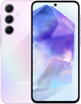 Смартфон Samsung SM-A556E Galaxy A55 5G 128Gb 8Gb лаванда моноблок 3G 4G 2Sim 6.6" 1080x2340 Android 14 50Mpix 802.11 a/b/g/n/ac/ax NFC GPS GSM900/1800 GSM1900 TouchSc Protect microSD max1024Gb - купить недорого с доставкой в интернет-магазине