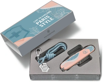 Нож перочинный Victorinox Companion Paris Style (1.3909.E221) 91мм 16функц. розовый подар.коробка в комплекте: шнурок на шею - купить недорого с доставкой в интернет-магазине