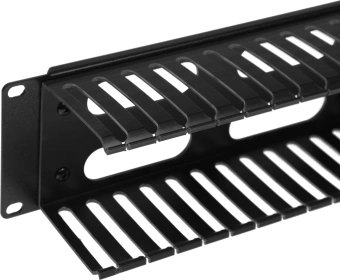 Кабельный органайзер горизонтальный Hyperline CM-2U-PL-COV односторонний пальцы 2U шир.:19" глуб.:85.5мм - купить недорого с доставкой в интернет-магазине