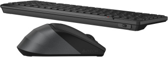 Клавиатура + мышь A4Tech Fstyler FG2400 Air клав:черный мышь:черный USB беспроводная slim (FG2400 AIR BLACK) - купить недорого с доставкой в интернет-магазине