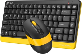 Клавиатура + мышь A4Tech Fstyler FG1110 клав:черный/желтый мышь:черный/желтый USB беспроводная Multimedia (FG1110 BUMBLEBEE) - купить недорого с доставкой в интернет-магазине