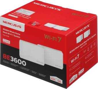 Бесшовный Mesh роутер Mercusys Halo H27BE (HALO H27BE(2-PACK)) BE3600 10/100/1000BASE-TX белый (упак.:2шт) - купить недорого с доставкой в интернет-магазине