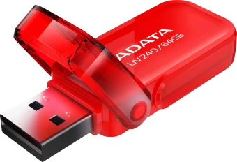 Флеш Диск A-Data 64GB UV240 AUV240-64G-RRD USB2.0 красный - купить недорого с доставкой в интернет-магазине