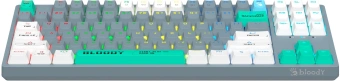 Клавиатура A4Tech Bloody S87 Energy механическая серый/зеленый USB for gamer LED (S87 USB ENERGY ASH) - купить недорого с доставкой в интернет-магазине