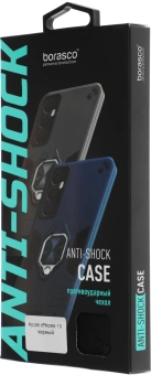 Чехол (клип-кейс) BoraSCO для Apple iPhone 16 Anti-Shok Case черный (74537) - купить недорого с доставкой в интернет-магазине