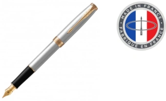 Ручка перьев. Parker Sonnet Core F527 (1931504) Stainless Steel GT F сталь нержавеющая подар.кор. - купить недорого с доставкой в интернет-магазине