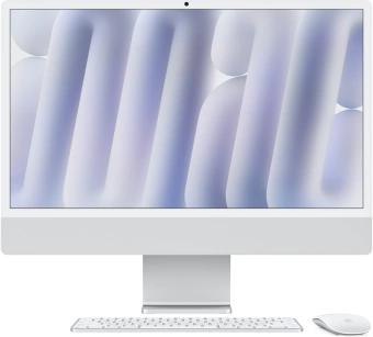 Моноблок Apple iMac A3137 24" 4.5K M4 10 core (4) 16Gb SSD256Gb 10 core GPU macOS WiFi BT 143W клавиатура мышь Cam серебристый 4480x2520 - купить недорого с доставкой в интернет-магазине