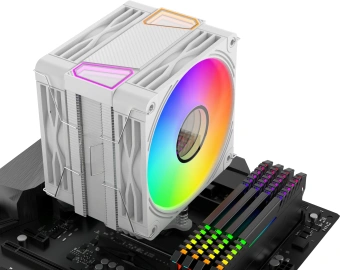 Устройство охлаждения(кулер) Bloody BD-AC230-ARGB1 ARGB Soc-AM5/AM4/1200/1700/1851 белый 4-pin 22-32dB Al+Cu LCD 230W 715gr Ret (BD-AC230-ARGB1-WH) - купить недорого с доставкой в интернет-магазине