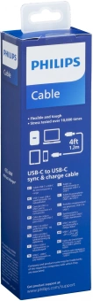 Кабель Philips DLC9060 USB Type-C (m)-USB Type-C (m) 1.2м черный коробка (упак.:1шт) - купить недорого с доставкой в интернет-магазине