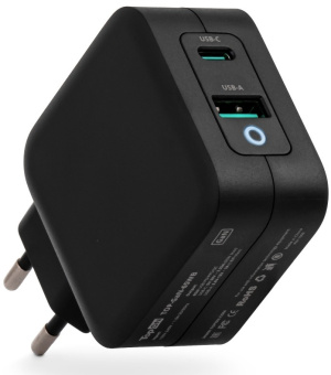 Блок питания TopON TOP-GaN-65WB автоматический 65W 5V-20V 3.25A 2xUSB от бытовой электросети LED индикатор - купить недорого с доставкой в интернет-магазине