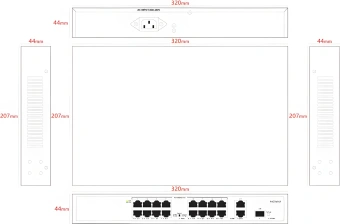 Коммутатор Tiandy TC-P3S019 H/1621/AT/180 - купить недорого с доставкой в интернет-магазине