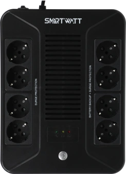 Источник бесперебойного питания Smartwatt Safe Pro 360Вт 600ВА черный - купить недорого с доставкой в интернет-магазине