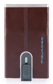 Чехол для кредитных карт Piquadro Blue Square PP4825B2R/MO коричневый натур.кожа - купить недорого с доставкой в интернет-магазине