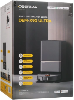 Пылесос-робот Deerma DEM-X90 Ultra 50Вт темно-серый/черный - купить недорого с доставкой в интернет-магазине