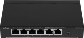 Коммутатор TP-Link TL-SF1006P (L2) 6x100Мбит/с 4PoE+ 67W неуправляемый - купить недорого с доставкой в интернет-магазине