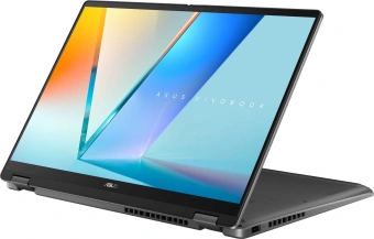 Ноутбук Asus Vivobook 14 Flip TP3407AA-SG111W Core Ultra 7 355 16Gb SSD512Gb Intel Graphics 14" OLED Touch WUXGA (1920x1200) Windows 11 Home grey WiFi BT Cam (90NB17C1-M007C0) - купить недорого с доставкой в интернет-магазине