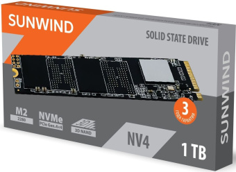 Накопитель SSD SunWind PCIe 4.0 x4 1TB SWSSD001TN4 NV4 M.2 2280 - купить недорого с доставкой в интернет-магазине