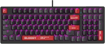Клавиатура A4Tech AT98 черный/красный USB for gamer LED кабель 1.8м - купить недорого с доставкой в интернет-магазине