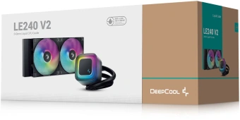 Система водяного охлаждения Deepcool LE240 V2 ARGB Soc-AM5/AM4/1200/1700/1851 черный 4-pin 28.2-31.6dB Al 220W 1359gr Ret (R-LE240-BKAMMC-G-2) - купить недорого с доставкой в интернет-магазине