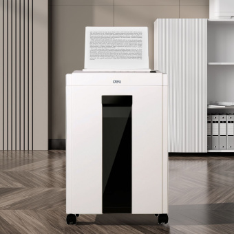 Шредер Deli ET053 белый с автоподачей (секр.P-4) фрагменты 16лист. 23лтр. - купить недорого с доставкой в интернет-магазине