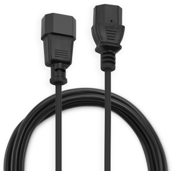 Кабель-удлинитель Buro IEC C13 IEC C14 1.8м (AN23-1008) черный (пакет) - купить недорого с доставкой в интернет-магазине