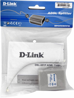 Сплиттер DialUp D-Link DSL-30CF/RS RJ-11 Annex A/L/M белый - купить недорого с доставкой в интернет-магазине