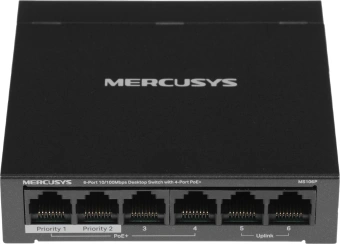 Коммутатор Mercusys MS106P (L2) 6x100Мбит/с 4PoE+ 67W неуправляемый - купить недорого с доставкой в интернет-магазине