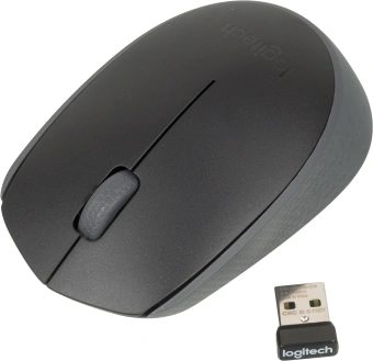 Мышь Logitech M171 черный/серый оптическая 1000dpi беспров. USB для ноутбука 2but (910-004424) - купить недорого с доставкой в интернет-магазине