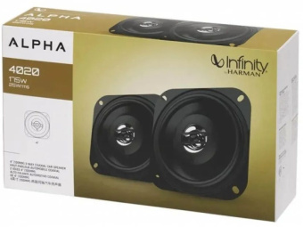 Колонки автомобильные Infinity Alpha 4020 (без решетки) 175Вт 88дБ 4Ом 10см (4дюйм) (ком.:2кол.) коаксиальные двухполосные - купить недорого с доставкой в интернет-магазине