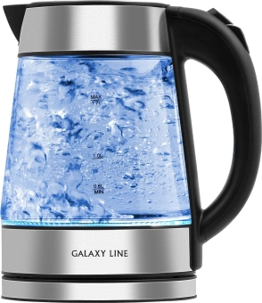 Чайник электрический Galaxy Line GL 0561 1.7л. 2200Вт серебристый корпус: стекло/пластик (ГЛ0561) - купить недорого с доставкой в интернет-магазине